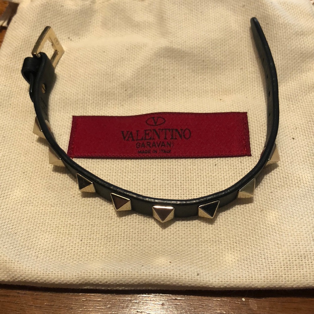Valentino rockstud leather bracelet